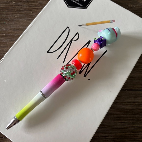 Disney Doorables: Nightmare Before Christmas Dr. Finkelstein handmade beaded pen - Picture 3 of 3